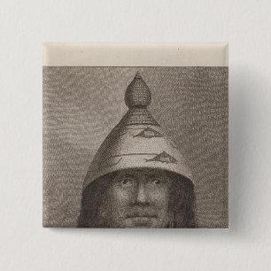 Macaron Carré 5 Cm Nootka Woman, Colombie-Britannique