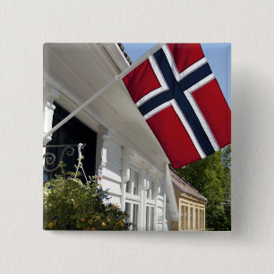 Macaron Carré 5 Cm Norvège, Stavanger. Vue historique sur le centre-