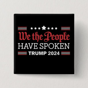 Macaron Carré 5 Cm Nous Le Peuple Avons Parlé Trump 2024