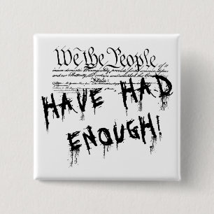Macaron Carré 5 Cm Nous, le peuple !!. Bouton de contestation politiq