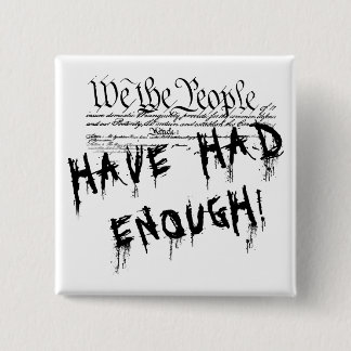 Macaron Carré 5 Cm Nous le peuple ! !. Bouton de protestation politiq