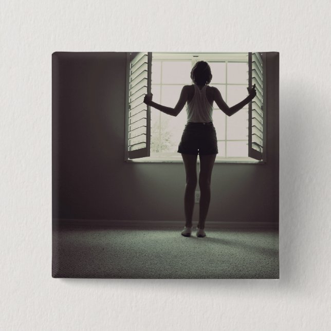 Macaron Carré 5 Cm Nouveau jour (Devant)