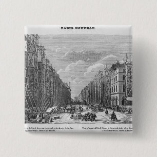 Macaron Carré 5 Cm Nouveau Paris, vue d'une pièce de rue de Rivoli