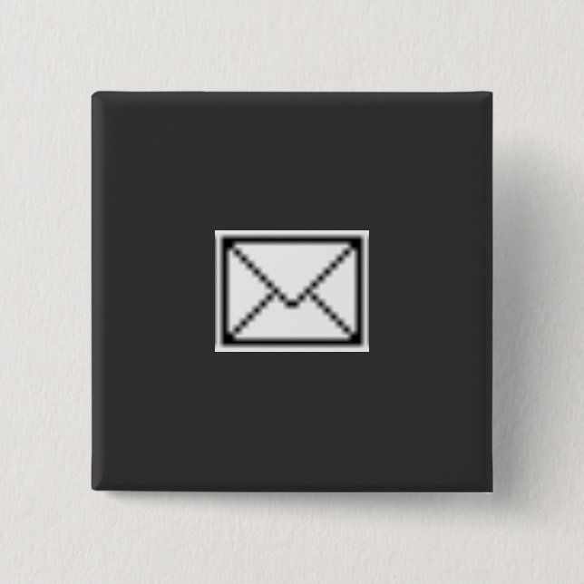 Macaron Carré 5 Cm Nouveauté d'icône de courrier (Devant)