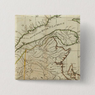 Macaron Carré 5 Cm Nouvelle carte de la Nouvelle-Écosse et de l'île