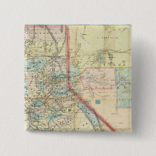Macaron Carré 5 Cm Nouvelle carte de l'état de Californie