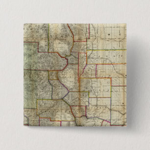 Macaron Carré 5 Cm Nouvelle carte de l'état du Colorado par Thayer