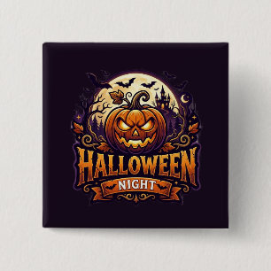 Macaron Carré 5 Cm Nuit d'Halloween