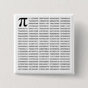 Macaron Carré 5 Cm Numéro Pi 1000 Premiers Chiffres   Symbole mathéma