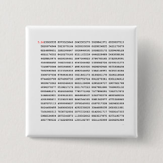 Macaron Carré 5 Cm Numéro Pi 1000 Premiers Chiffres | Symbole mathéma