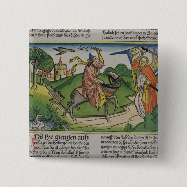 Macaron Carré 5 Cm Numéros 22 âne parlant de 20-35 Balaam, du 'N (Devant)