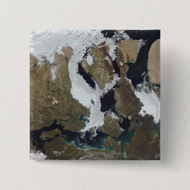 Macaron Carré 5 Cm Nunavut, Canada (Devant)