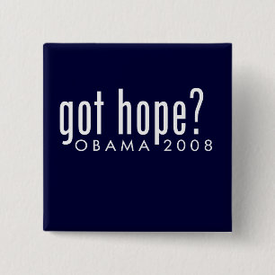 Macaron Carré 5 Cm Obama a obtenu le bouton d'espoir