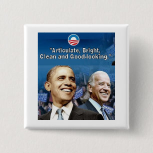 Macaron Carré 5 Cm Obama/bouton carré de Biden