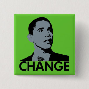 Macaron Carré 5 Cm Obama : Changez le Pin carré de vert
