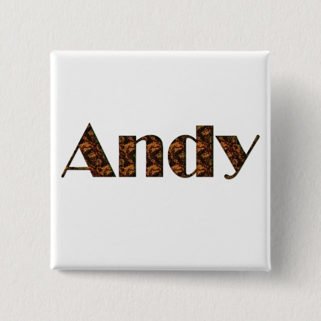 Macaron Carré 5 Cm Objet cadeau Andy Name (Devant)