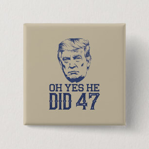 Macaron Carré 5 Cm Oh Oui Il L'a Fait 47 Trump 2024