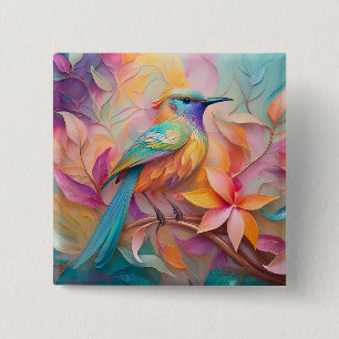 Macaron Carré 5 Cm Oiseau Chanson Violet Gorge Fantastique