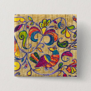 Macaron Carré 5 Cm Oiseau du Nord de Russie