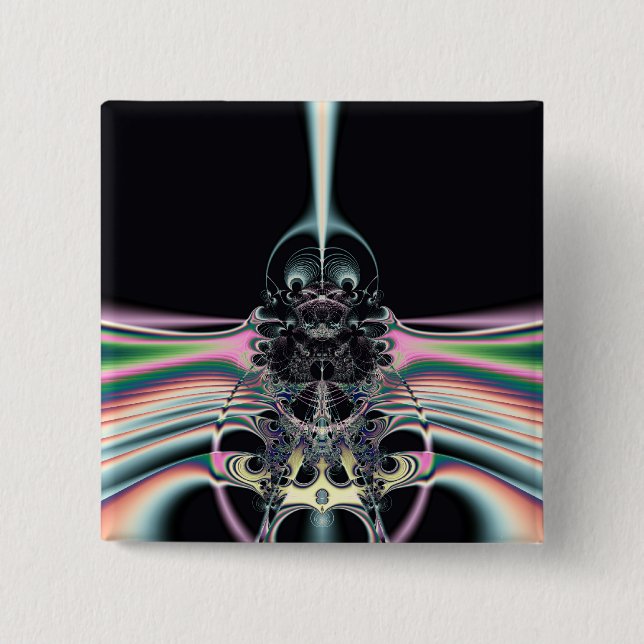 Macaron Carré 5 Cm Oiseau funky (Devant)