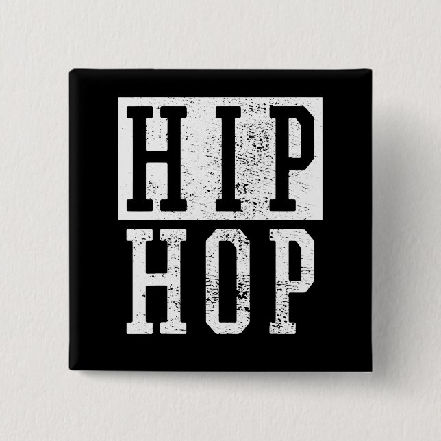 Macaron Carré 5 Cm Old school 90 s Nineties Hip Hop Rap Damiseta (Devant)