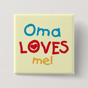 Macaron Carré 5 Cm Oma aime mes t-shirts et cadeaux