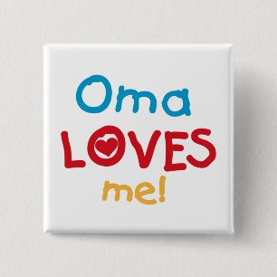 Macaron Carré 5 Cm Oma aime mes t-shirts et cadeaux