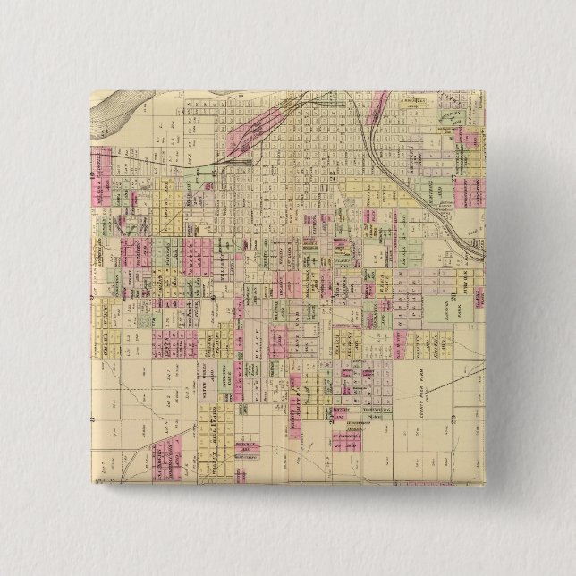 Macaron Carré 5 Cm Omaha City, Nebraska (Devant)