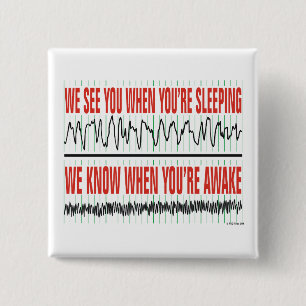 Macaron Carré 5 Cm On te voit quand tu dors de la broche