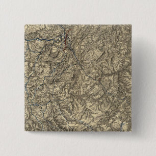 Macaron Carré 5 Cm Opérations militaires de la campagne Atlanta 3