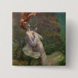 Macaron Carré 5 Cm Ophélie se noyant, 1895