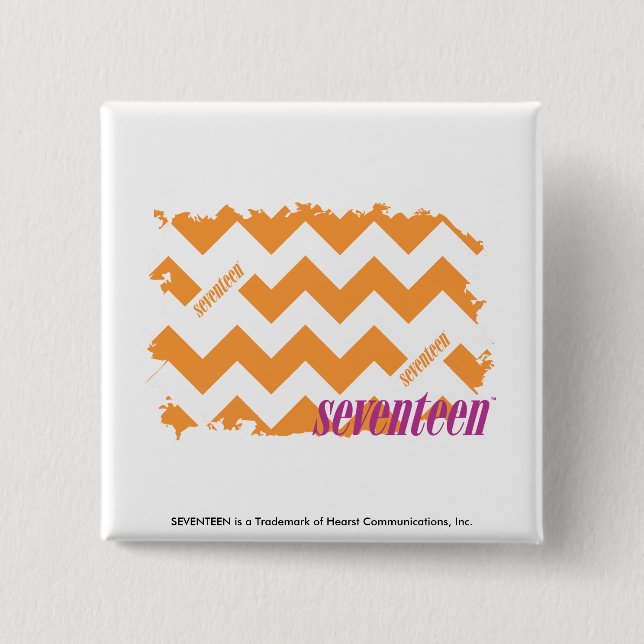 Macaron Carré 5 Cm Orange 4 de zigzag (Devant)