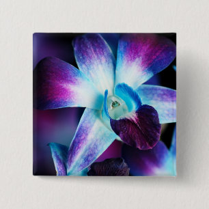Macaron Carré 5 Cm Orchidées customisées par orchidée pourpre de