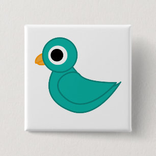 Macaron Carré 5 Cm ornithologique