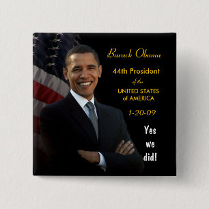 Macaron Carré 5 Cm Oui nous avons fait - bouton d'inauguration