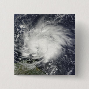 Macaron Carré 5 Cm Ouragan Tomas au-dessus des Antilles