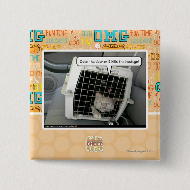 Macaron Carré 5 Cm Ouvrez la porte (Devant)