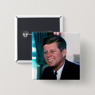 Macaron Carré 5 Cm Oval Office President John Jack F. Kennedy