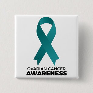 Macaron Carré 5 Cm Ovarian Cancer Awareness