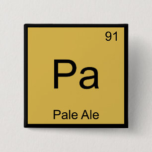 Macaron Carré 5 Cm Pa - Pale Ale Chimie Élément Symbole Bière Tee