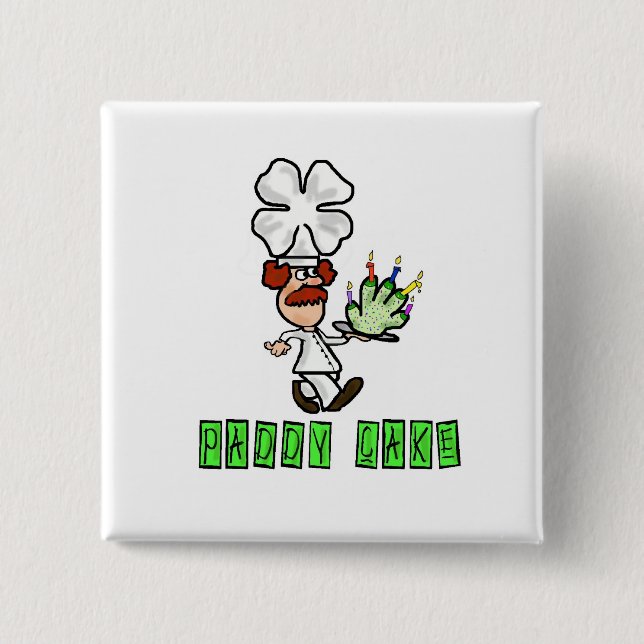 Macaron Carré 5 Cm Paddy Cake St. Patricks Day Buttons (Devant)