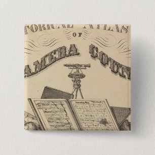 Macaron Carré 5 Cm Page de titre Carte de l'atlas du comté d'Alameda