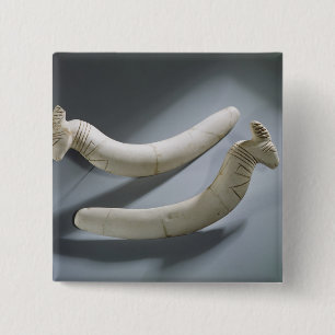 Macaron Carré 5 Cm Paires de castagnettes, période de Thinite (iv