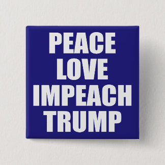 MACARON CARRÉ 5 CM PAIX AMOUR IMPEACH TRUMP