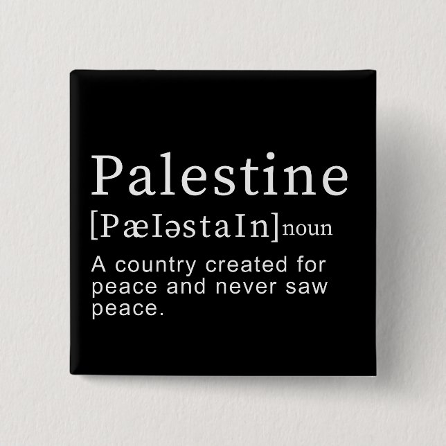 Macaron Carré 5 Cm Palestine Signification design Palestine Définitio (Devant)