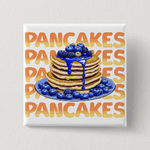 Macaron Carré 5 Cm Pancakes recouverts de bleuets
