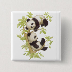 Macaron Carré 5 Cm Pandas mignons