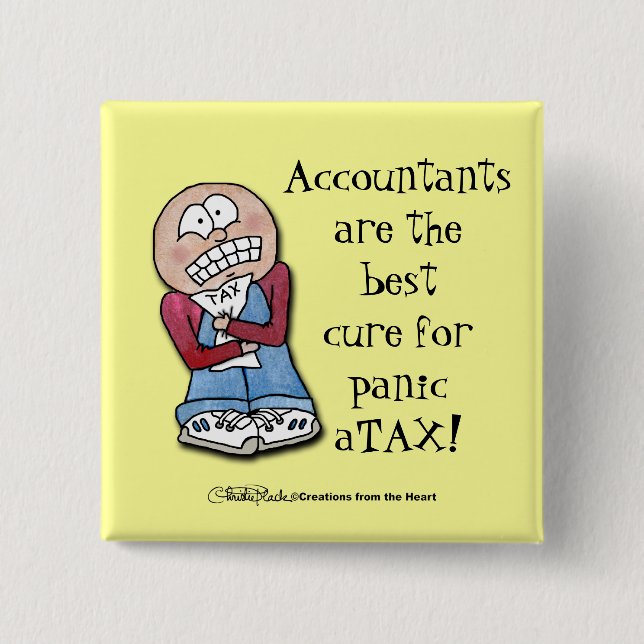 Macaron Carré 5 Cm Panic FISC ! (Devant)