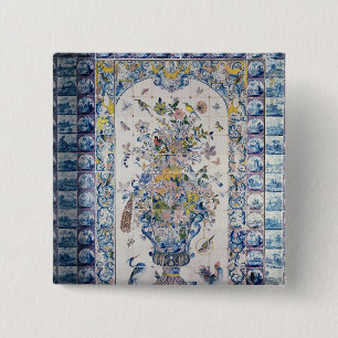 Macaron Carré 5 Cm Panneau de tuile de Delft de la salle de bains
