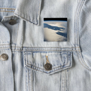 Macaron Carré 5 Cm Panorama depuis l'espace Highlights Cook Strait